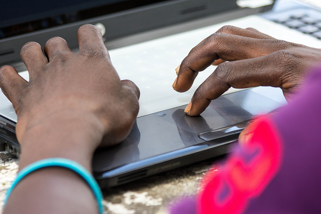 Typing II by OER Africa on Flickr, used under a CC-BY 2.0 license