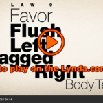 Screenshot of the Lynda.com video Favor flush-left, ragged-right body text