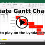 Screenshot of Create Gantt charts video from Lynda.com